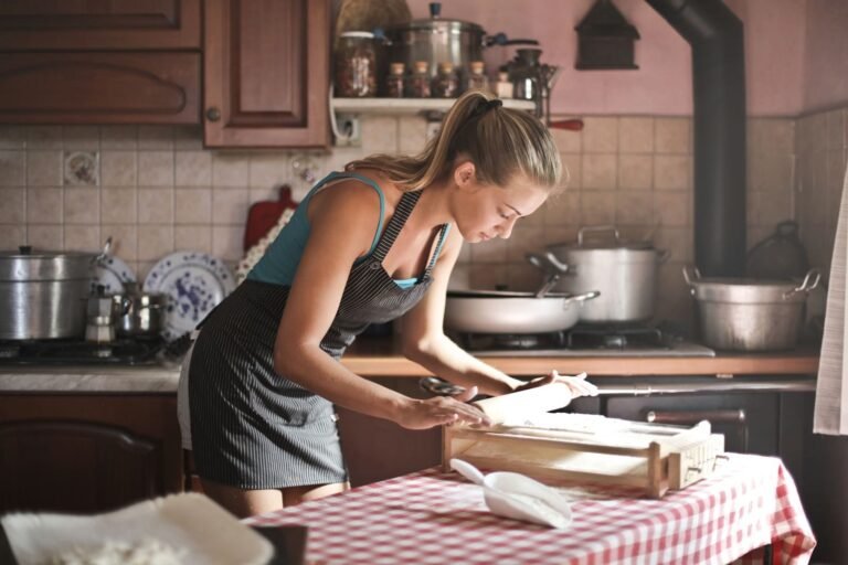 Cook preparing a budget comfort food meal at home
