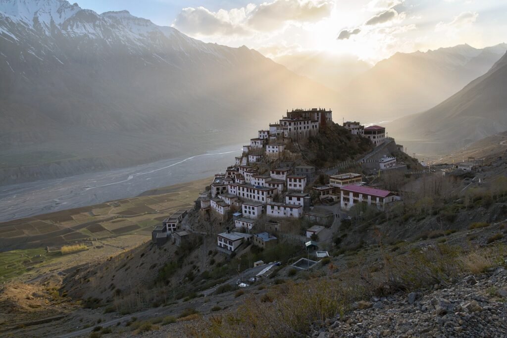 Key Monastery on its hilltop above the Spiti Valley, near Kaza
