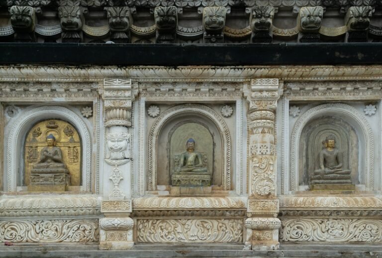 The Mahabodhi Temple at Bodh Gaya, Bihar