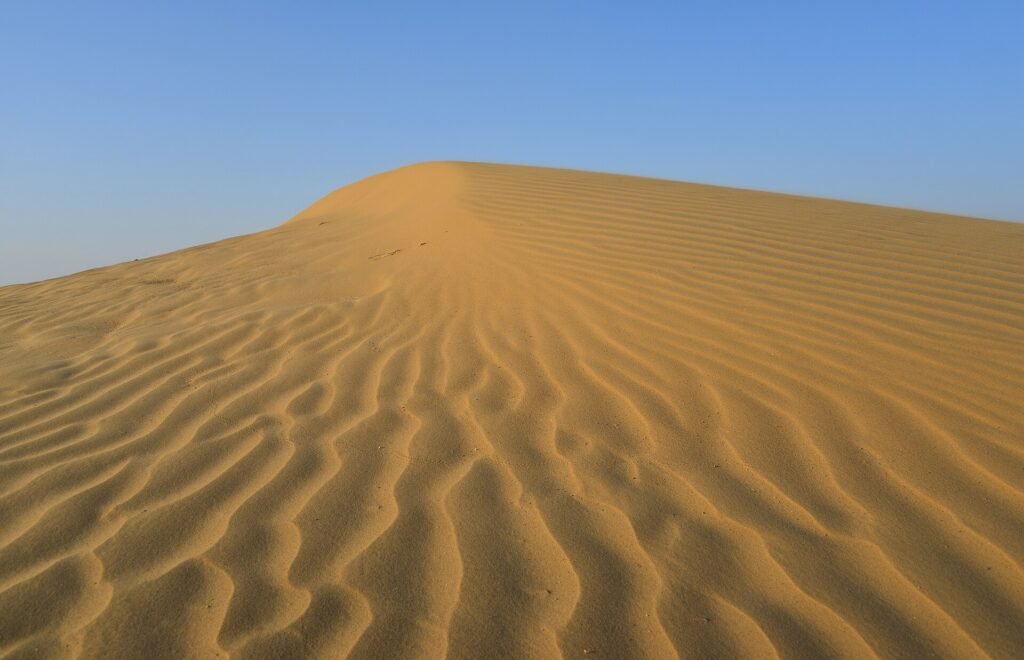 Sand dunes in the Thar Desert, Rajasthan, the landscape around Khimsar