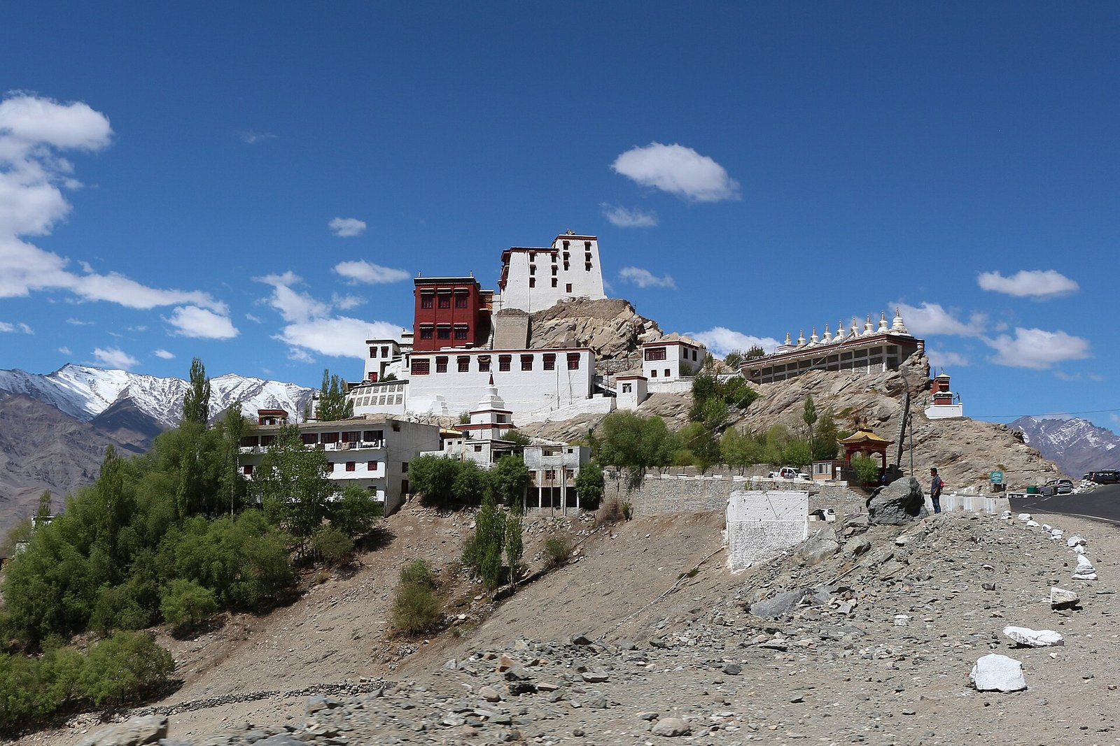 Thiksey Monastery on a hilltop in Ladakh